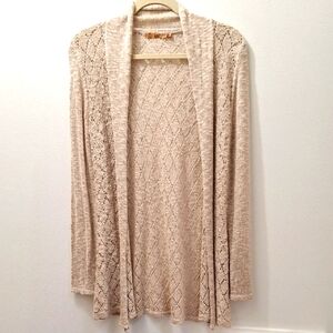 Belldini Cream Cardigan Sweater Size M